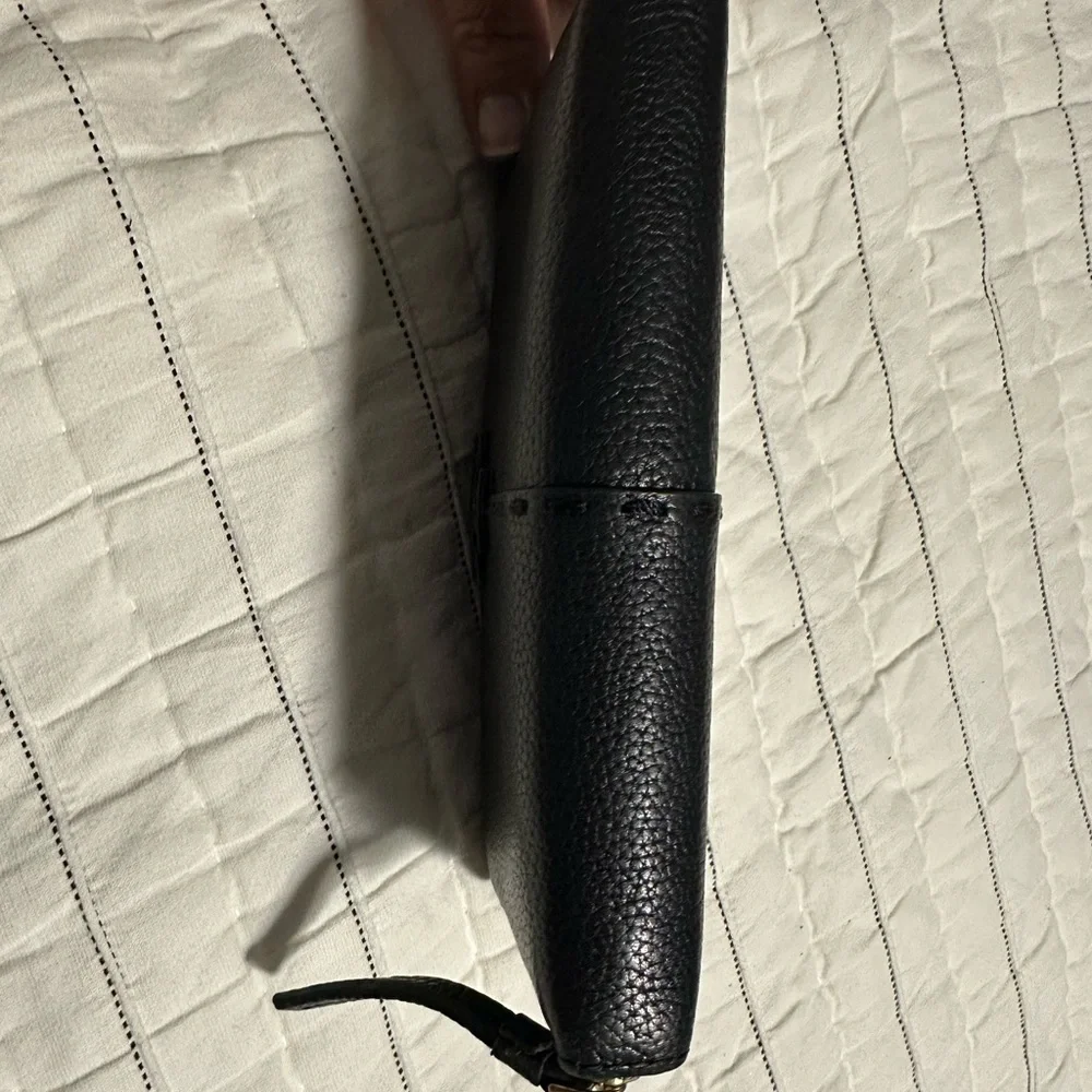 Tory Burch Black Pebbled Leather Zip-Around Wallet - Picture 3 of 13